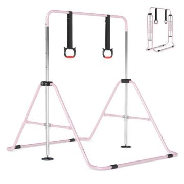 Gymnastics crossbar, 4 height levels, Pink, 111.5 × 144.5 × 132 cm