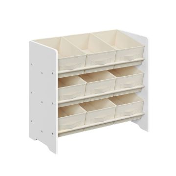 Puidust riiul 29,5x62,5x60cm, valge/kreemikas