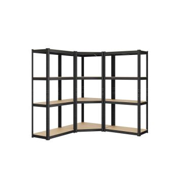 Полка для хранения 40x216x160 см., светло-коричневая/черная