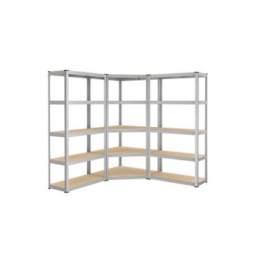Полка для хранения 40x250x180 см., светло-коричневый/серебристый цвет.