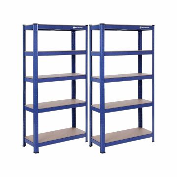 2 riiuli komplekt, 150 cm kõrge, sinine