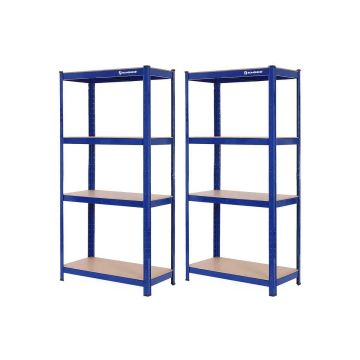2 riiuli komplekt, 160 cm kõrge, sinine
