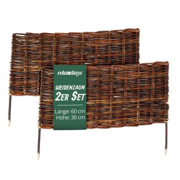 Pajupiire peenardele Relaxdays 10053434_9114, 2 tk, Pruun, 60 × 30 cm
