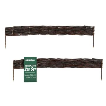 Pajupiire peenardele Relaxdays 10053434_9120, 2 tk, Pruun, 100 × 10 cm