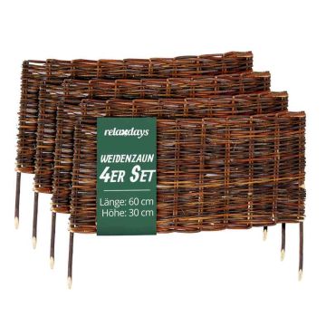 Pajupiire lillepeenardele Relaxdays, 4-osaline pakend, 60 × 30 cm