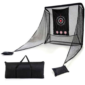 Golf practice net, with side nets, 213 × 94.5 × 225 cm