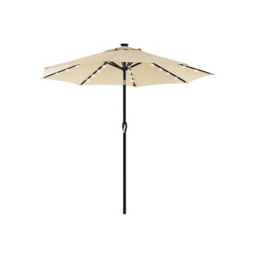 Kokkupandav päikesevari LED-valgustusega Ø 270 cm
