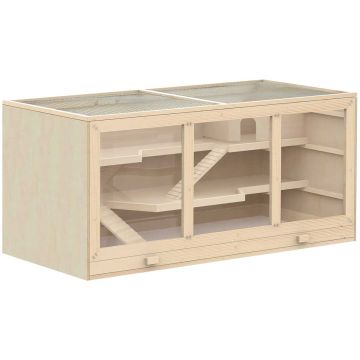 Näriliste puur PawHut 115x57x55cm, heledalt pruun