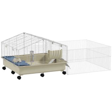 Rodiloomade puur PawHut 173x88x63,5cm, valge/liivakarva
