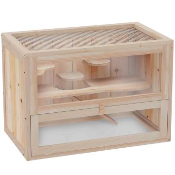 Näriliste puur PawHut 60x35x42cm, heledpruun
