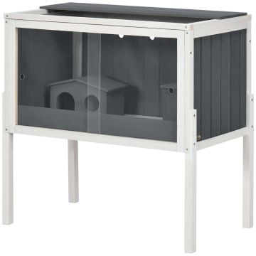 Jänesepuur PawHut 82x45x81cm, halli/valget värvi