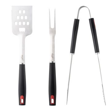 Grillitarvikute komplekt Adler AD 6727, 4 osa, Must / hõbedane