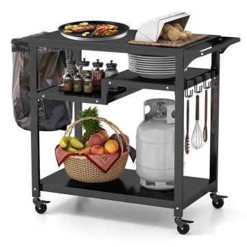 Grill cart, 3 shelves, 111 × 51 × 94 cm