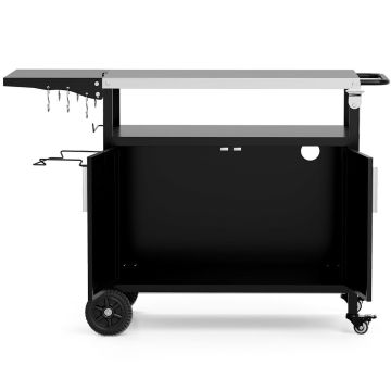 Grill trolley, two-door cabinet, 127 × 84 × 50 cm