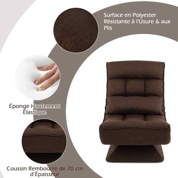 Floor armchair, 4 positions, 71–100 × 63 × 83–92 cm