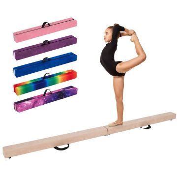 Floor gymnastics balance beam, foldable, brown, 270 × 10 × 7.5 cm