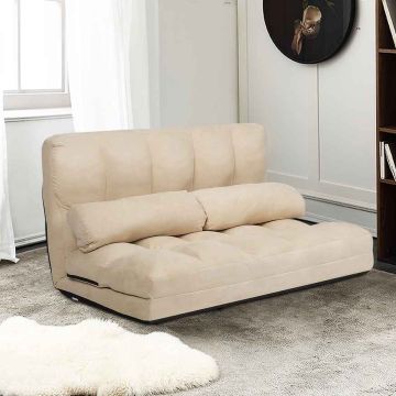 Floor sofa, 6 positions, Sand, 180.34 × 113.03 × 13.97 cm