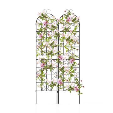 Gratings for climbing plants, 2 pcs, Black, 87 × 20 inches
