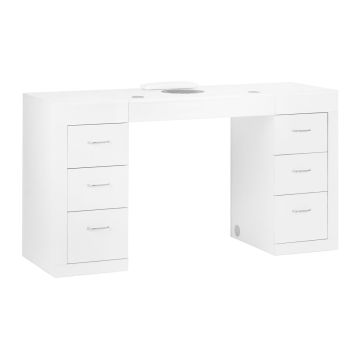 Стол для салона красоты ACTIVESHOP 324, Со встроенным пылесосом 24 Вт, Белый