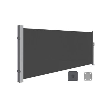 Külgmine varikatus 140x300cm., must/hall
