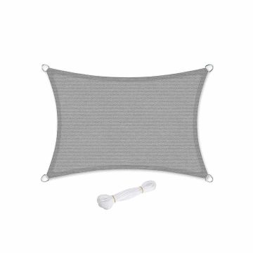 Päikesepurje 3 x 5 m, valmistatud rebenemiskindlast HDPE plastist