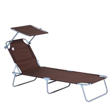 Voodi Outsunny 187x58x36cm, pruun/hall värv