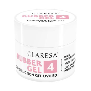 Kummine küünegeel Claresa Rubber Gel, 4