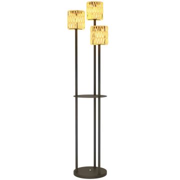 Päikeseenergial töötav põrandalamp Outsunny 37x37x144cm., must/beež