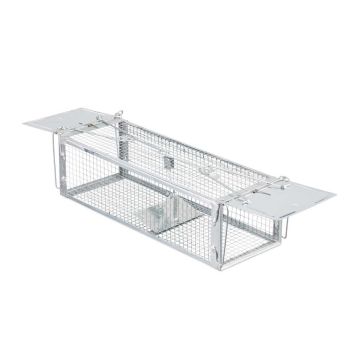 Elusate näriliste püünis Relaxdays 10044689.0, 2 luuki, Hõbedane, 11,5 × 40 × 14,5 cm
