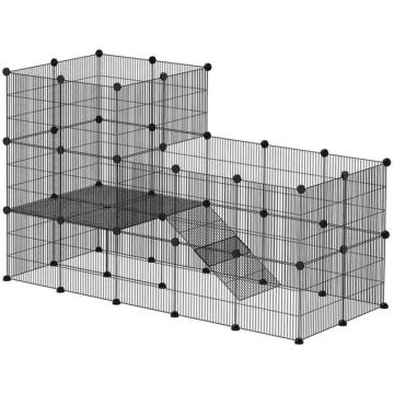 Loomaaed PawHut 140x70x105cm, musta värvi