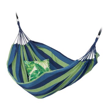 Гамак Relaxdays, для 2 человек, Синий/зелёный, 150 × 250 см