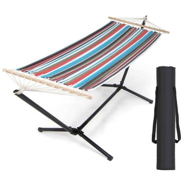 Hammock, with metal stand, 299.72 × 99.06 cm