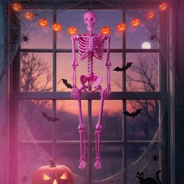 Halloweeni skelett, Elusuuruses, Roosa, 63 × 14 tolli
