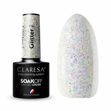 Hübriidne küünelakk CLARESA Glitter 1 Hybrid