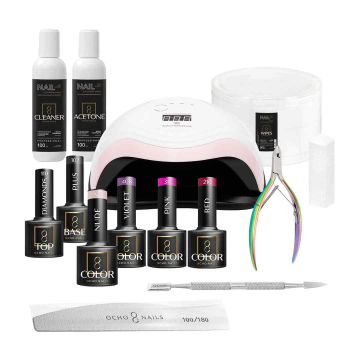 Hübriidküünte stardikomplekt OCHO NAILS, 4 lakki