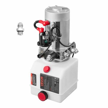 Hüdrauliline jõuallikas VEVOR TDDC12V-1.6KW-D-4L, ühepoolse toimega, 4 l, 418 × 210 × 190 mm