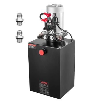 Hüdrauliline jõuseade VEVOR TDDC12V-1.6KW-S-20L, Kahepoolse toimega, 600 × 250 × 245 mm