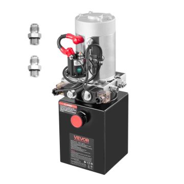 Hüdrauliline jõuallikas VEVOR TDDC12V-1.6KW-S-4L, Kahepoolse toimega, 44,5 × 18,5 × 17,5 cm