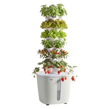 Hüdropoonikatorn VEVOR VV1-6C-EU, 6 astet, 30 kapslit, Valge, 35 × 87 × 35 cm