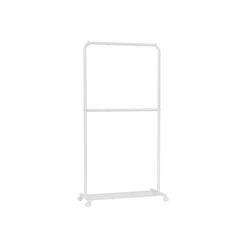 Riidepuuraam ratastel 40.5x91x194cm, valge