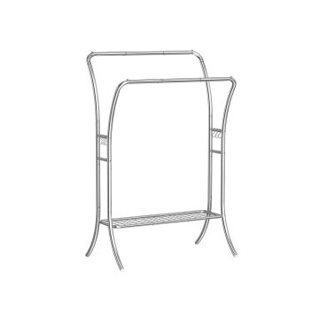 Riidepuuriiul 46x100x155cm, hõbedane