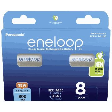 Laetavad akud Panasonic ENELOOP BK-4MCDE/8BE, 8 tk