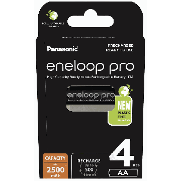 Laetavad akud Panasonic ENELOOP Pro BK-3HCDE/4BE, 4 tk