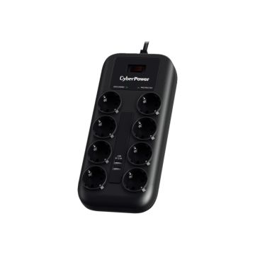 Pikendusjuhe CyberPower P0820SUF0-DE, 8 pistikupesa, 185 × 45 × 305 mm