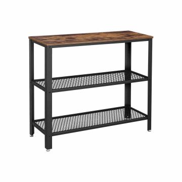 Konsoollaud LNT81BX 101,5 x 35 x 80 cm, pruun/must