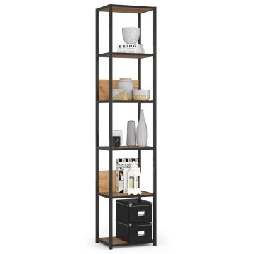 Индустриальный стеллаж LOFT, 6 полок, чёрный, 40 × 192 × 32 см