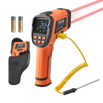 Infrapunatermomeeter VEVOR GT1600, K-tüüpi termopaar, 21,1 × 7,4 × 15,7 cm