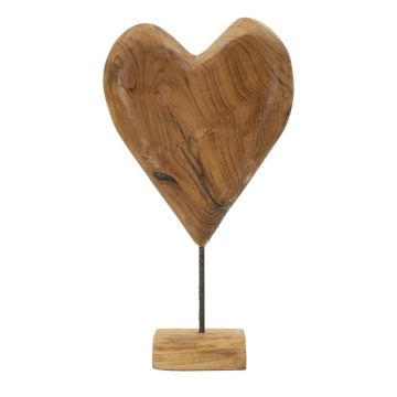 Sisekujundusskulptuur DOBU, südamekujuline, 25 × 45 × 12 cm