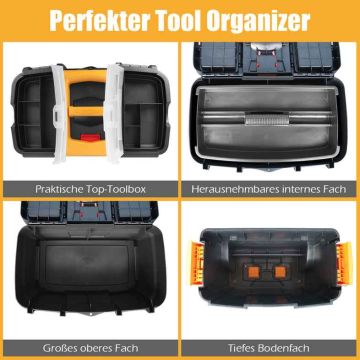 Tool box, 3-part, 46 × 28 × 66.5 cm