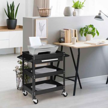 Tool trolley, 3 trays, 1 drawer, 80 × 79.5 × 41 cm